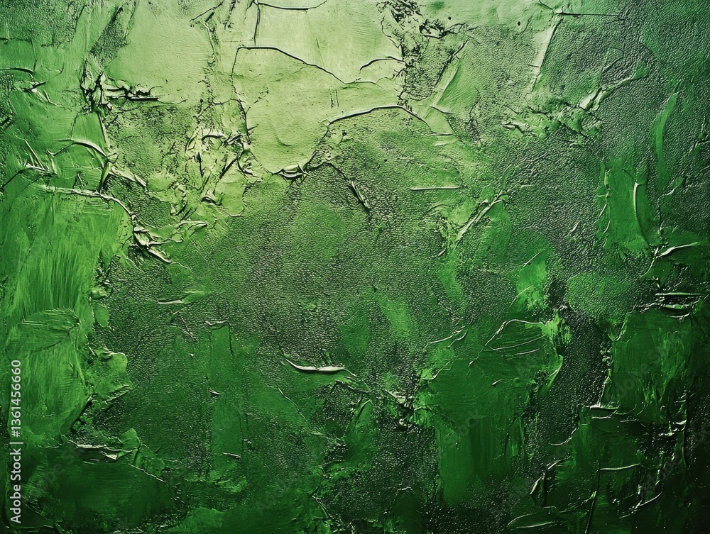 Poster texture of green: an abstract composition reveals layers of vibrant green hues, creating a captivati