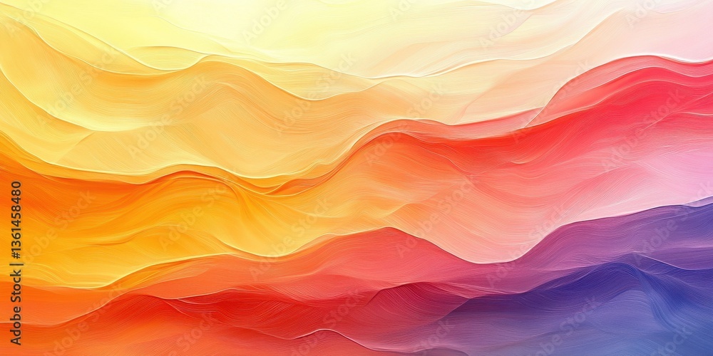 Aufkleber colorful gradient waves: a vibrant display of flowing, abstract waves in a spectrum of warm and cool