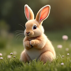 Fototapeta premium rabbit in grass