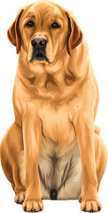 Detailed vector illustration of a dog