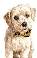 Detailed vector illustration of a dog