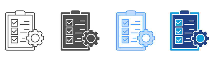 Project Management Icon Set Multiple Style Collection