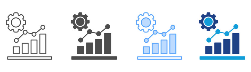 Performance Improvement  Icon Set Multiple Style Collection