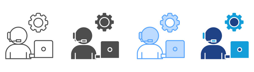 Consulting Services Icon Set Multiple Style Collection