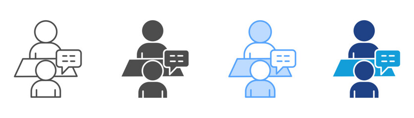 Advisory Support Icon Set Multiple Style Collection