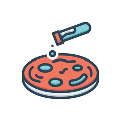 Color illustration icon for experimental