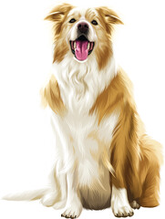 Detailed vector illustration of a dog