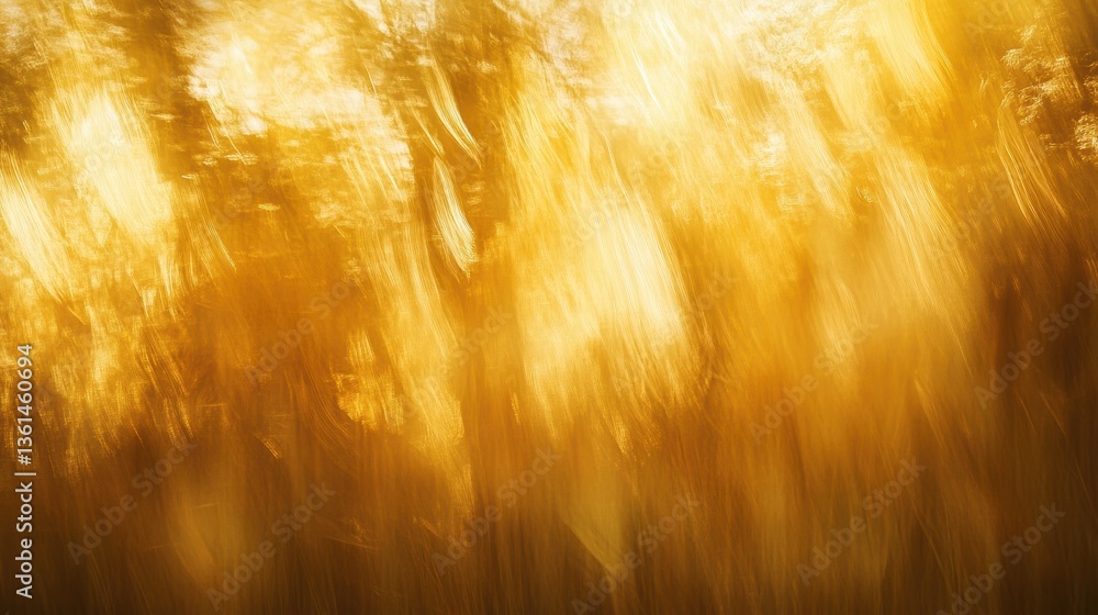 Poster golden abstract art: an abstract painting showcasing textures and brushstrokes, creating an artistic