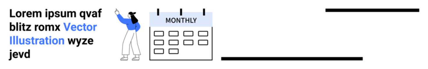 Individual pointing at a monthly calendar with a pen, emphasizing planning and scheduling. Ideal for time management, organization, productivity, appointments, work planning, education, simple