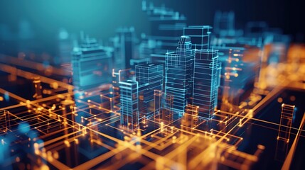 Fototapeta premium Unleashing the Potential of 3D Technology Background Model Resources: A Comprehensive Exploration