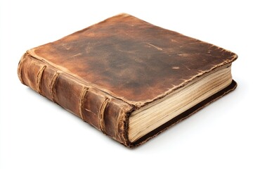 Obraz premium Antique leather-bound book, aged and worn, showcasing its historical charm.