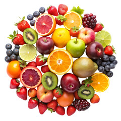 Fresh Fruit Circle: Healthy Eating