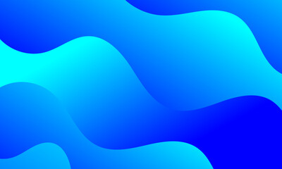 abstract blue turquoise stripes lines wave curves on smooth gradient color textured pattern background