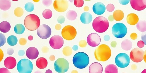 Vibrant Abstract Watercolour Polka Dots