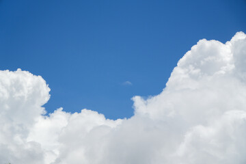 Blue Sky with Fluffy White Clouds