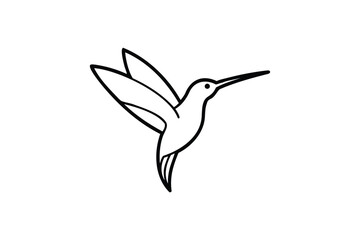 Fototapeta premium Hummingbird logo icon vector on white background