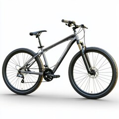 Mountainbike with thick offroad tyres. bicycle mtb cross country aluminum, cycling sport transport concept isolated on white background