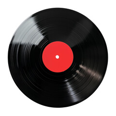 Vintage Vinyl Record with Red Label A Classic Music Icon