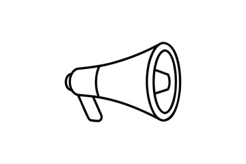 loudspeaker icon vector on white background