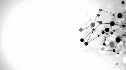 Fototapeta premium Abstract white futuristic background. White background. Connecting dots and lines on a white background. 4k rendering.