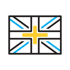 Vector multi color icon for Great britain