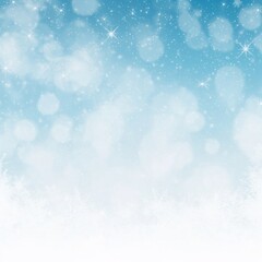 Fototapeta premium Magical winter wonderland background with snowflakes and sparkling stars for holiday design