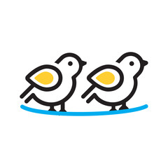 Vector multi color icon for Birds