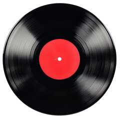 Vintage Vinyl Record with Red Label A Classic Music Icon