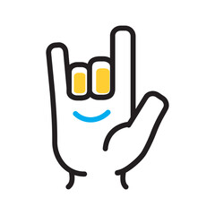 Vector multi color icon for Finger