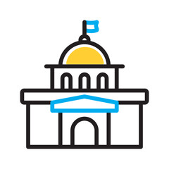 Vector multi color icon for Governance