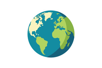 Naklejka premium earth globe on white