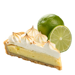 Lemon cake Isolated on White Background