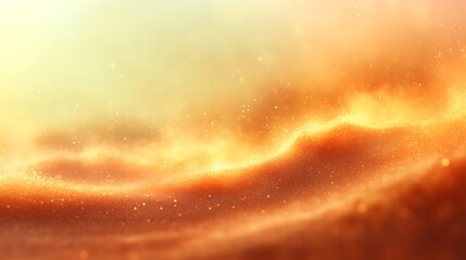 Fototapeta premium Golden Glittering Dust Waves Abstract Background