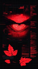 Cyber eye surveillance system red an intricate insight into digital monitoring technology futuristic environment visual art