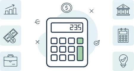 Calculator icon design, Calculator logo design, Calculator Illustration vector design