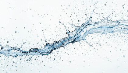 water splash isolated on white