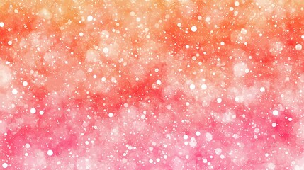 Abstract orange, pink, and white bokeh background.