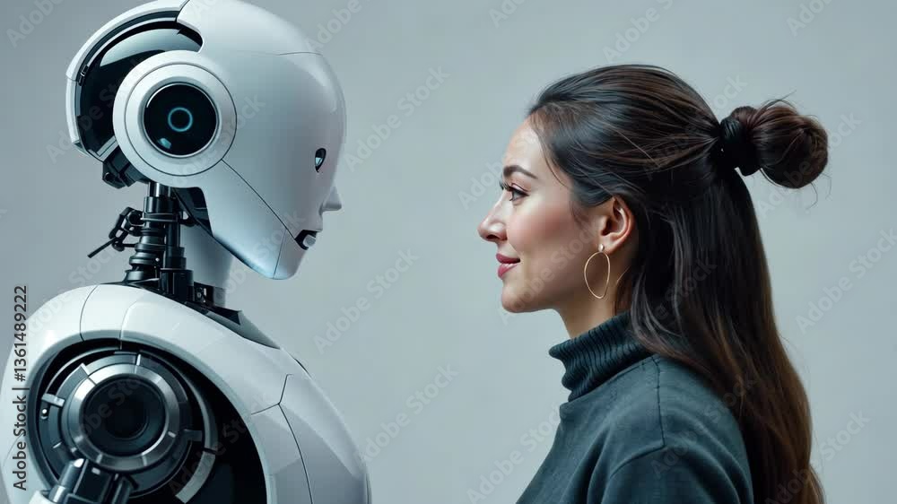 Aufkleber humanrobot interaction: fascinating journey of connection and technology in modern innovation