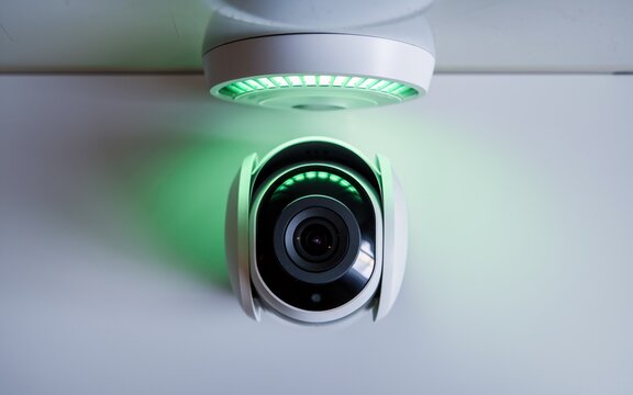 Security camera,cctv, Wireless security camera on white wall