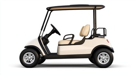 a golfcart isolated on a white background