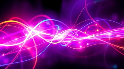 Abstract light background with red stars shining brightly in a glowing, festive space setting