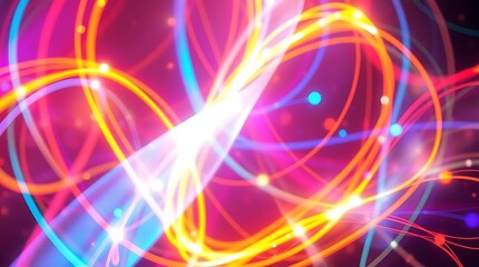 Abstract light background with red stars shining brightly in a glowing, festive space setting