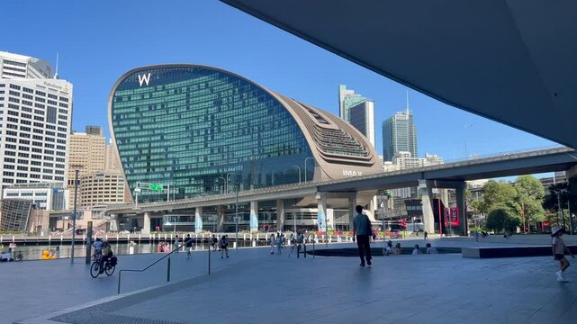 Urban city view of Darling Harbour Sydney New South Wales Australia