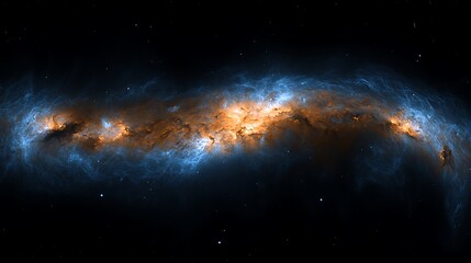 Fototapeta premium Cosmic nebula, swirling gas and dust clouds in space.