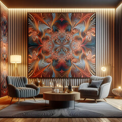 living room interior with sofa
