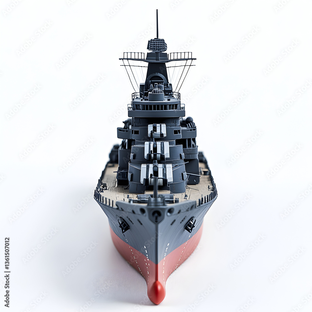 Poster toy warship action isolated setting high-resolution image studio environment frontal view detailed d