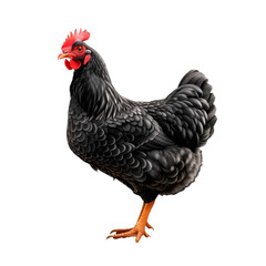 Fototapeta premium Chicken isolated on transparent background. PNG. Generated AI
