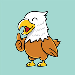 Cute Eagle Posing with OK Hand Gesture