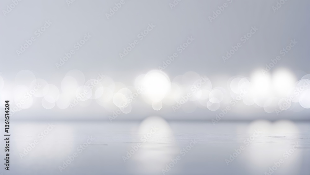 Poster soft bokeh background enhances a calm and serene atmosphere in a minimalist setting
