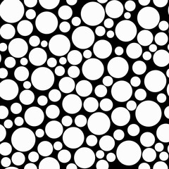 Black and white polka dot design Simple modern abstract geometric seamless background Two-tone minimalistic pattern